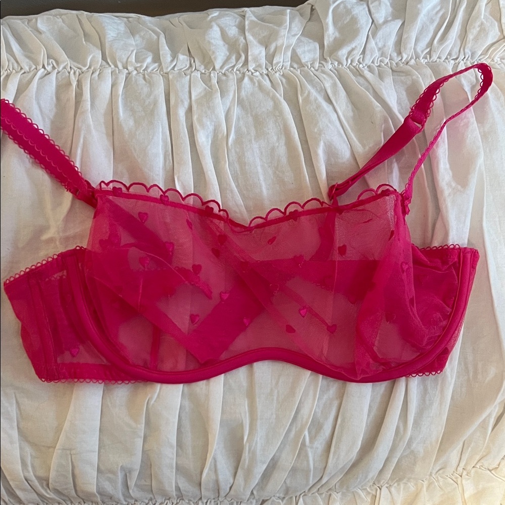 Victoria’s Secret Sheer Pink Bralette 34B